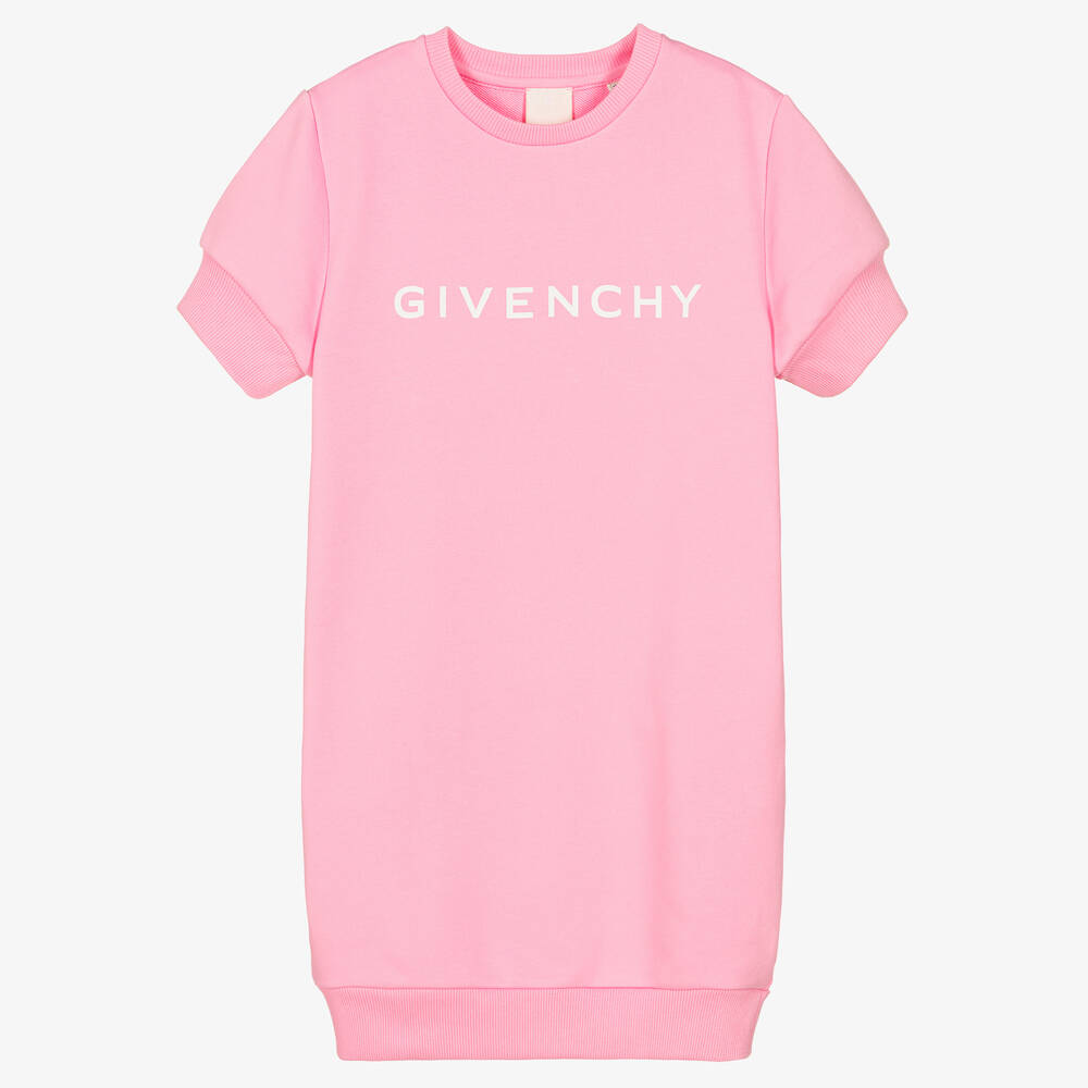 Givenchy - فستان تينز بناتي قطن جيرسي لون زهري | Childrensalon