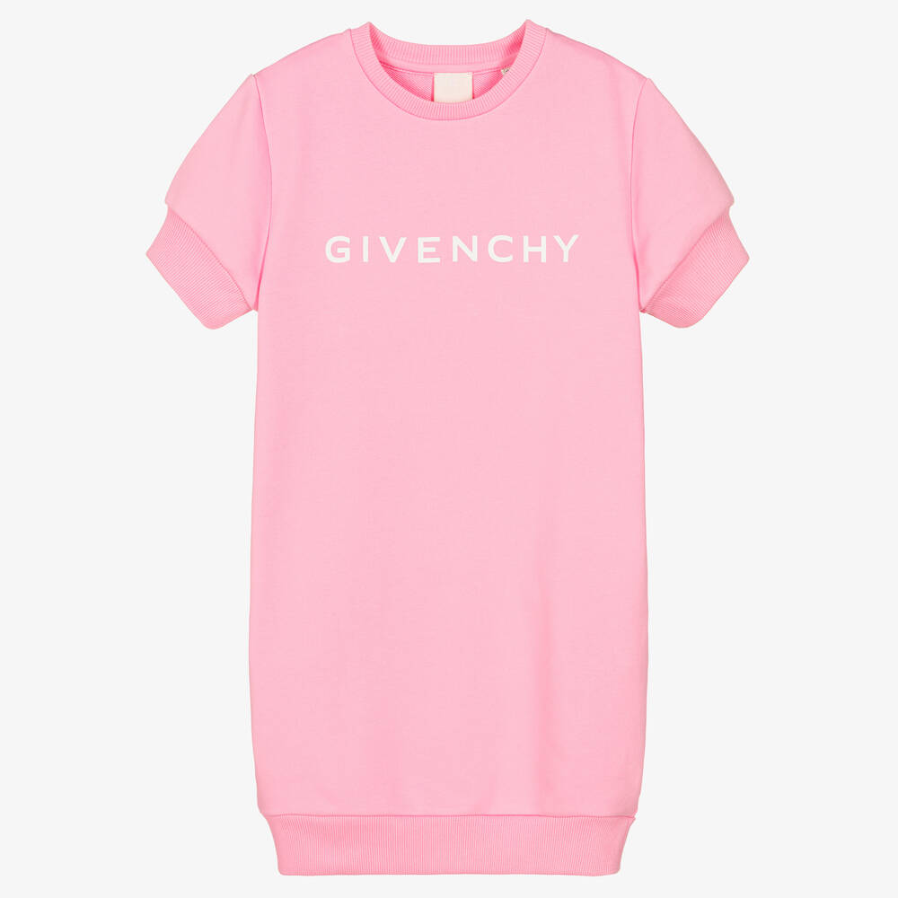 Givenchy-فستان تينز بناتي قطن جيرسي لون زهري | Childrensalon Outlet