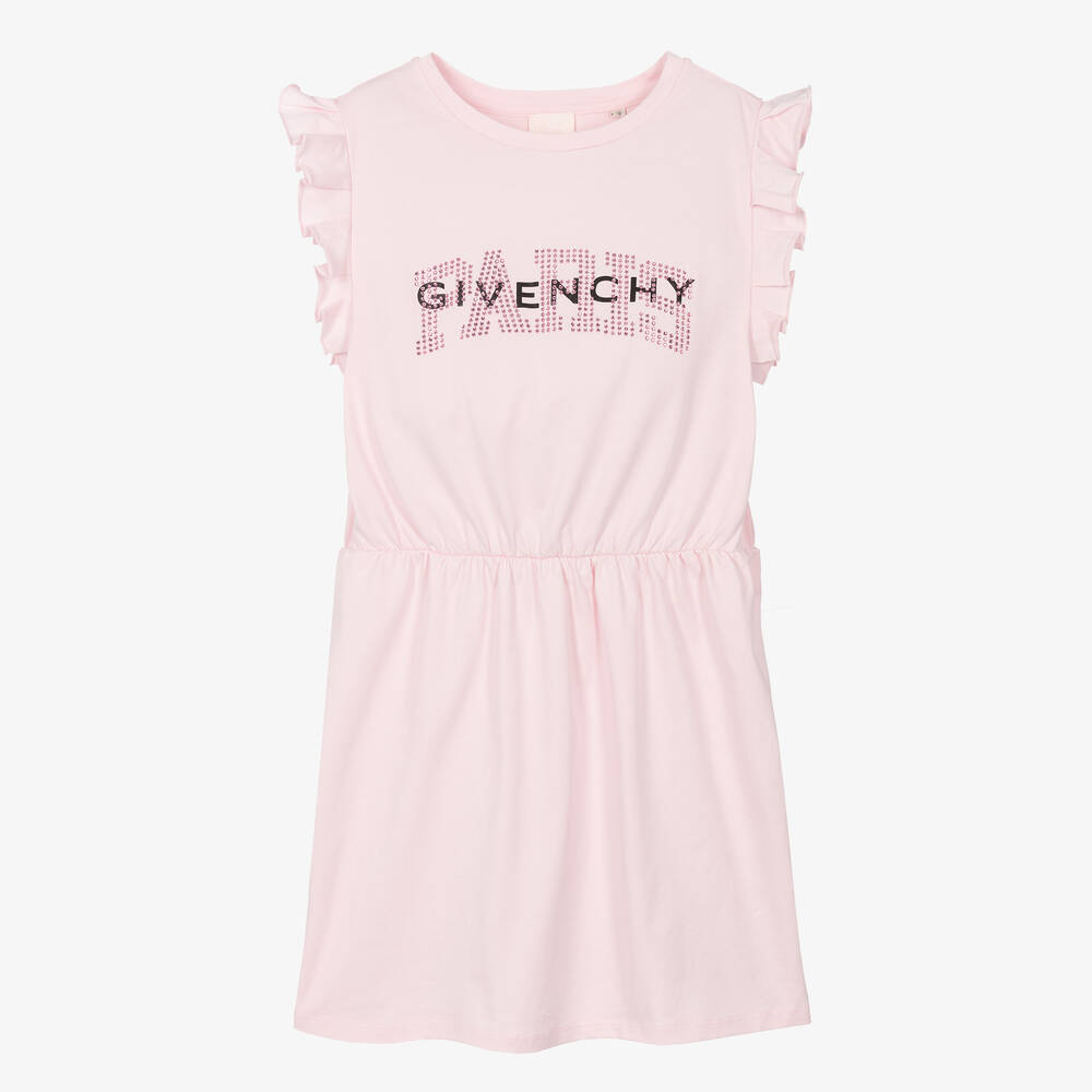 Givenchy-Teen Girls Pink Cotton Rhinestone Dress | Childrensalon Outlet