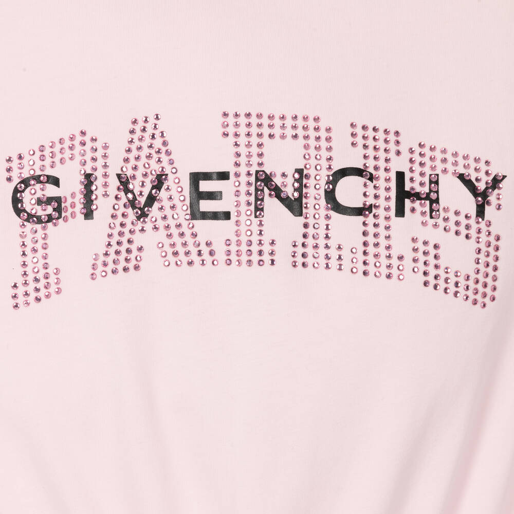 Givenchy-Teen Girls Pink Cotton Rhinestone Dress | Childrensalon Outlet