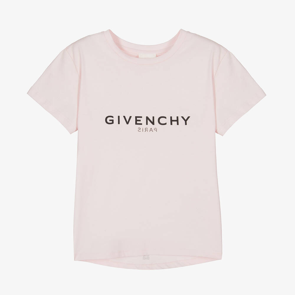 Givenchy - Розовая хлопковая футболка для девочек-подростков | Childrensalon
