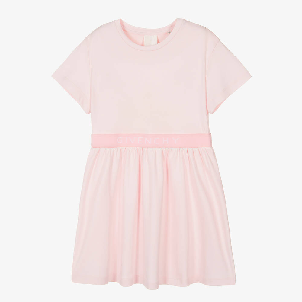 Givenchy - Розовое хлопковое платье-футболка для девочек-подростков  | Childrensalon