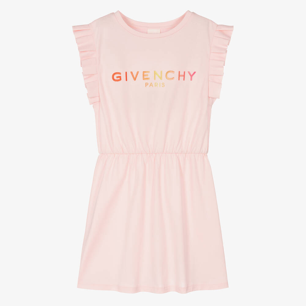 Givenchy - فستان تينز بناتي قطن لون زهري فاتح | Childrensalon