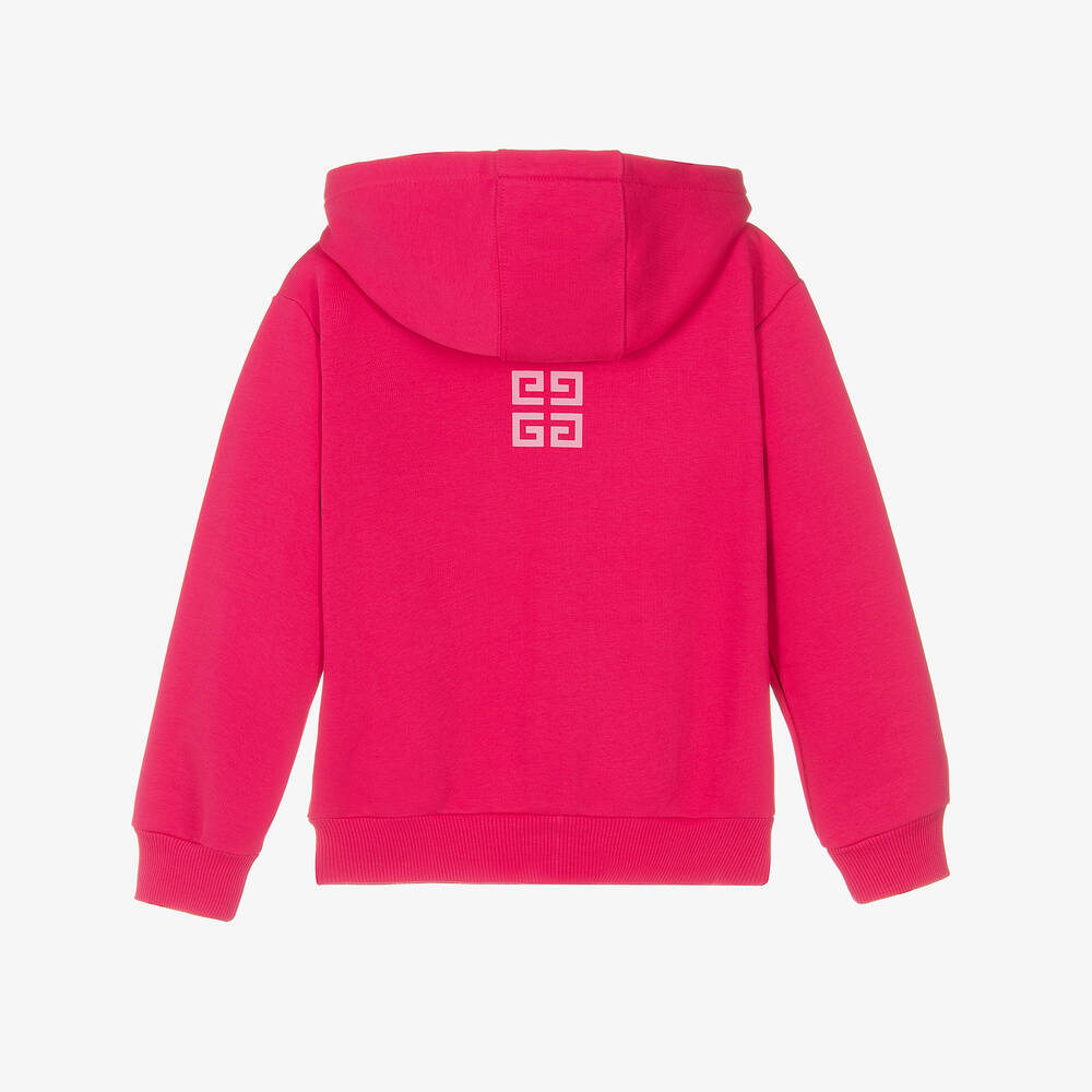 Givenchy-Розовая худи на молнии для девочек-подростков | Childrensalon Outlet