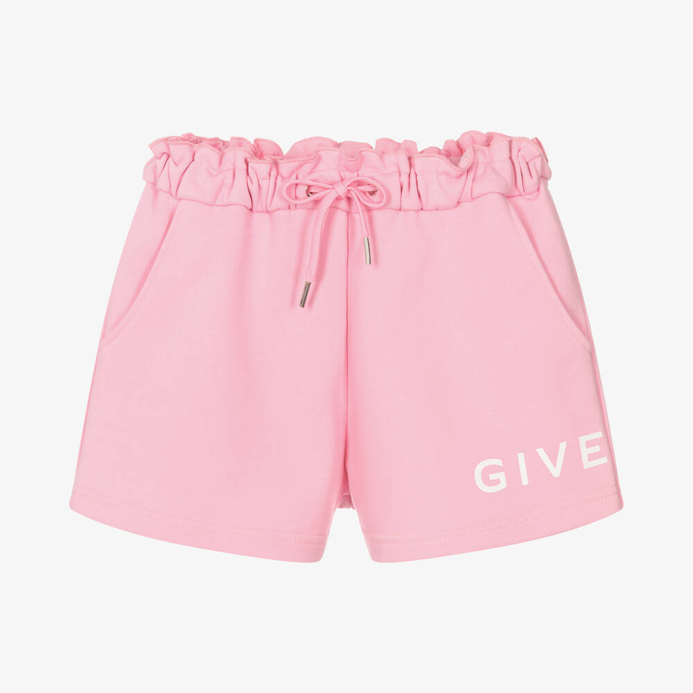 Givenchy - Teen Girls Pink Logo Shorts | Childrensalon