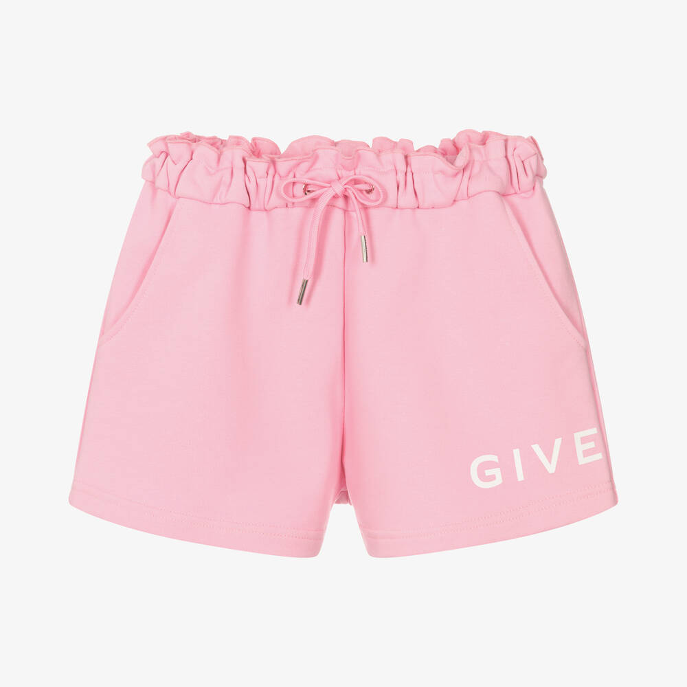 Givenchy-شورت تينز بناتي قطن جيرسي لون زهري | Childrensalon Outlet