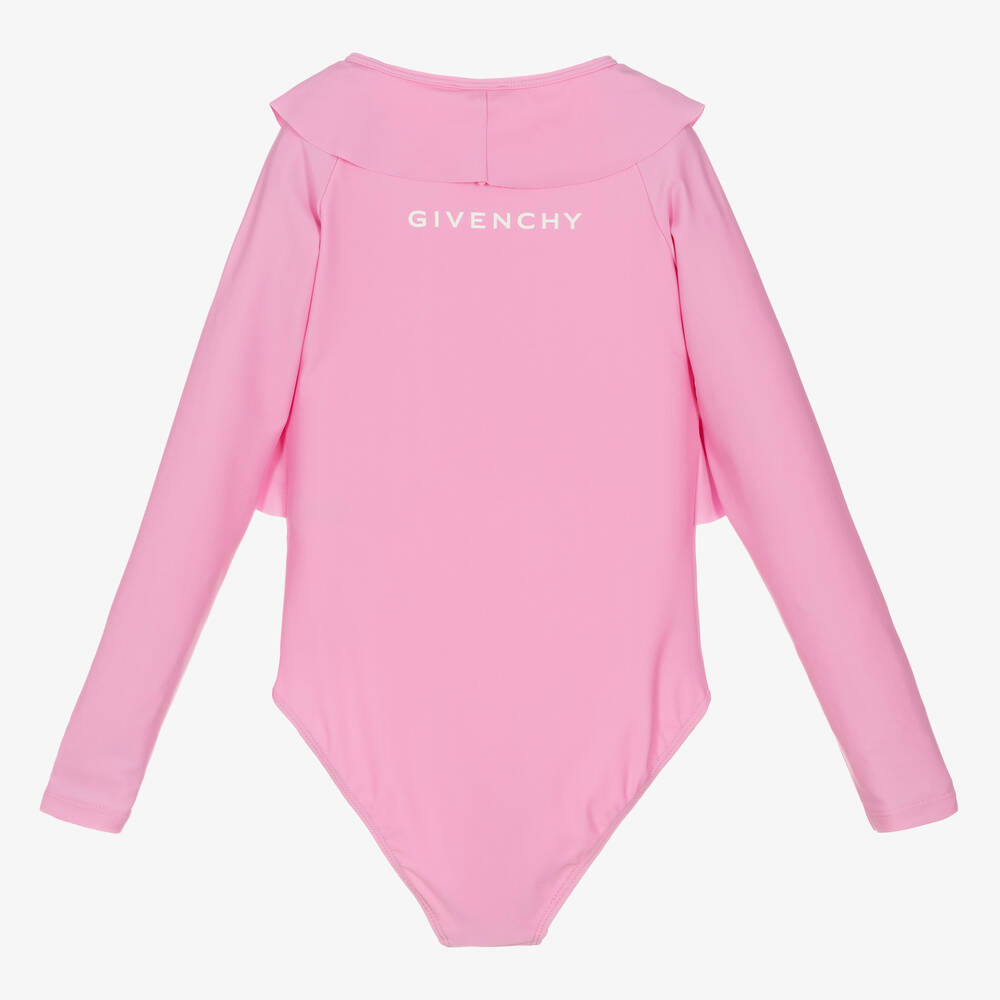 Givenchy Maillot de bain rose a volants ado Childrensalon Outlet