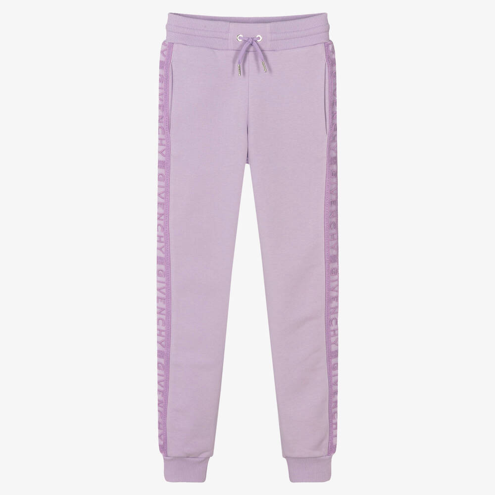 Givenchy - Bas de jogging violet en coton ado | Childrensalon