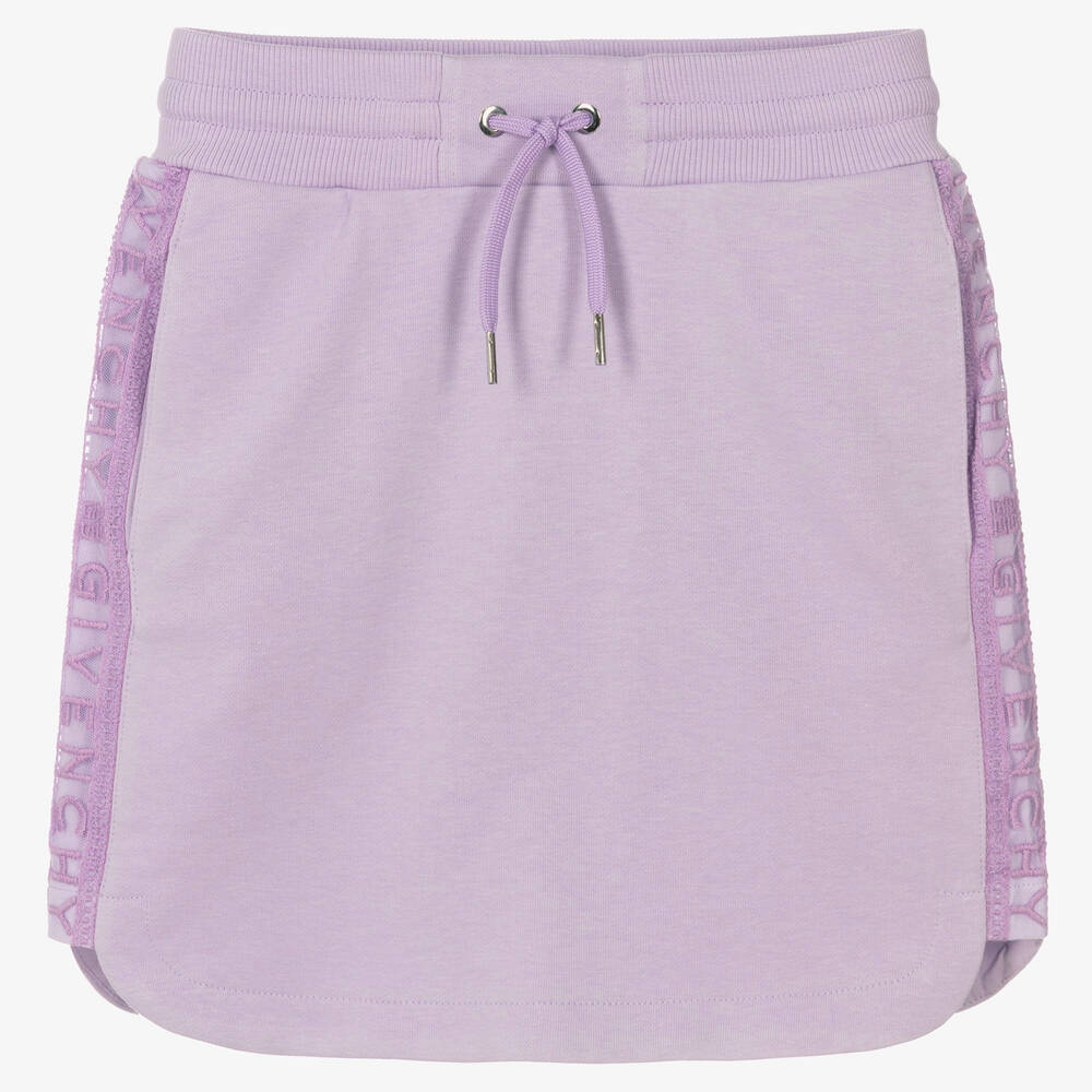 Givenchy - Teen Girls Purple Cotton Logo Skirt | Childrensalon