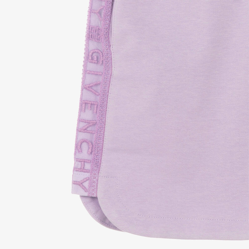 Givenchy - Teen Girls Purple Cotton Logo Skirt