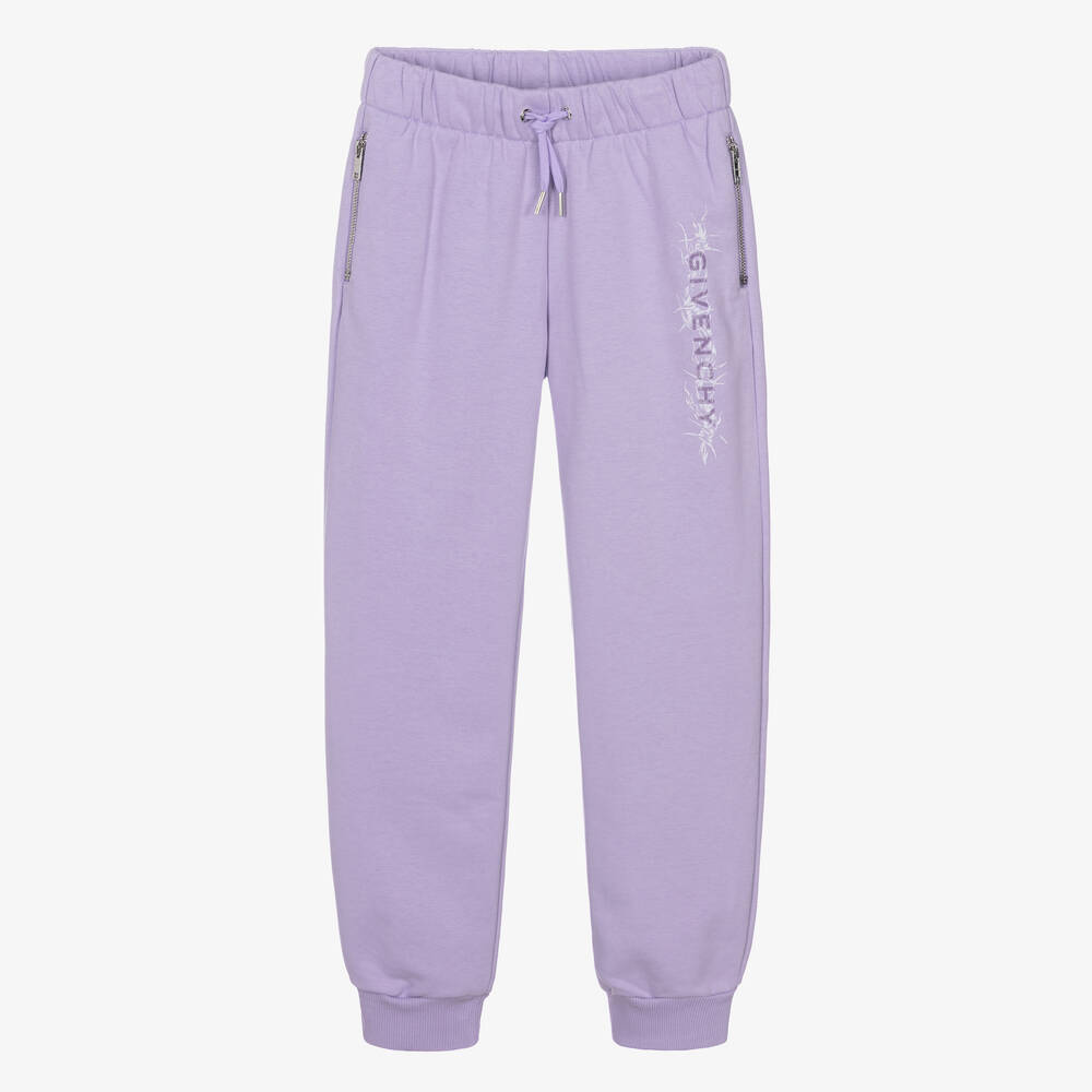 Givenchy - Teen Girls Purple Logo Joggers | Childrensalon