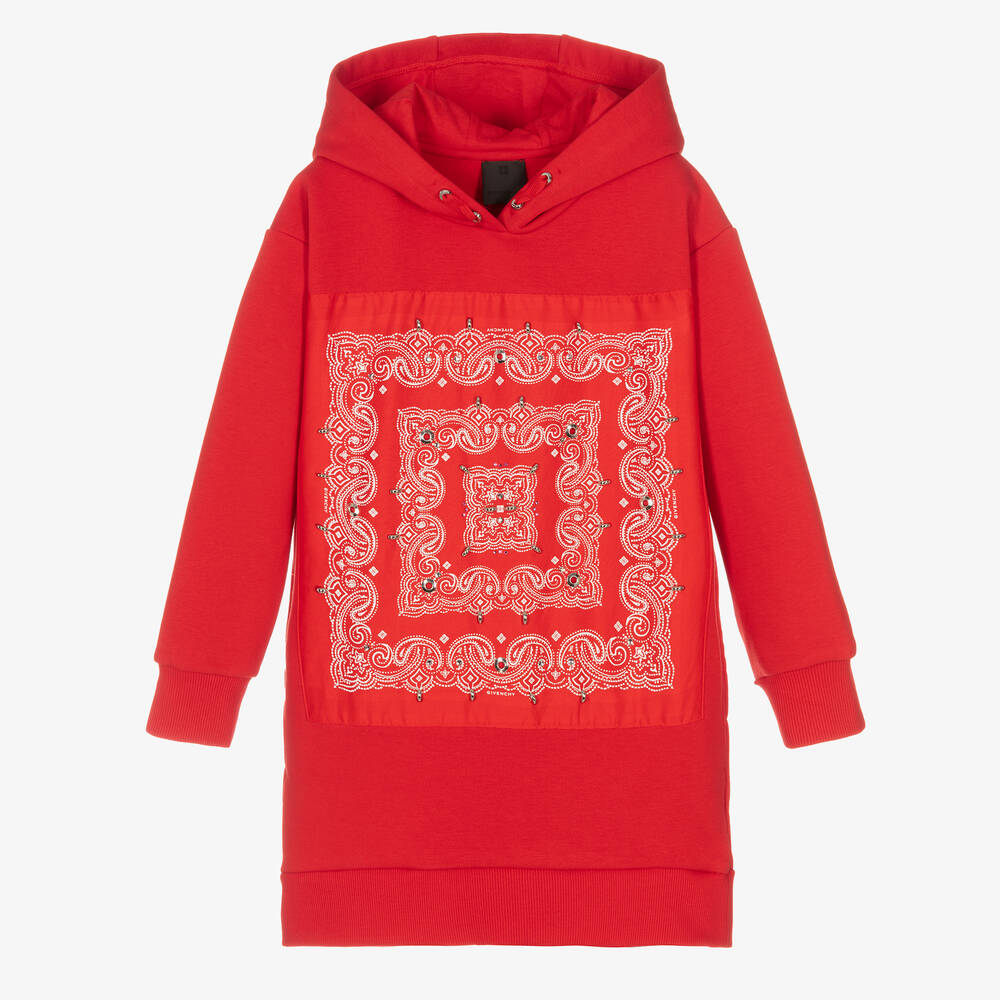 Givenchy-Teen Girls Red Bandana 4G Dress | Childrensalon Outlet