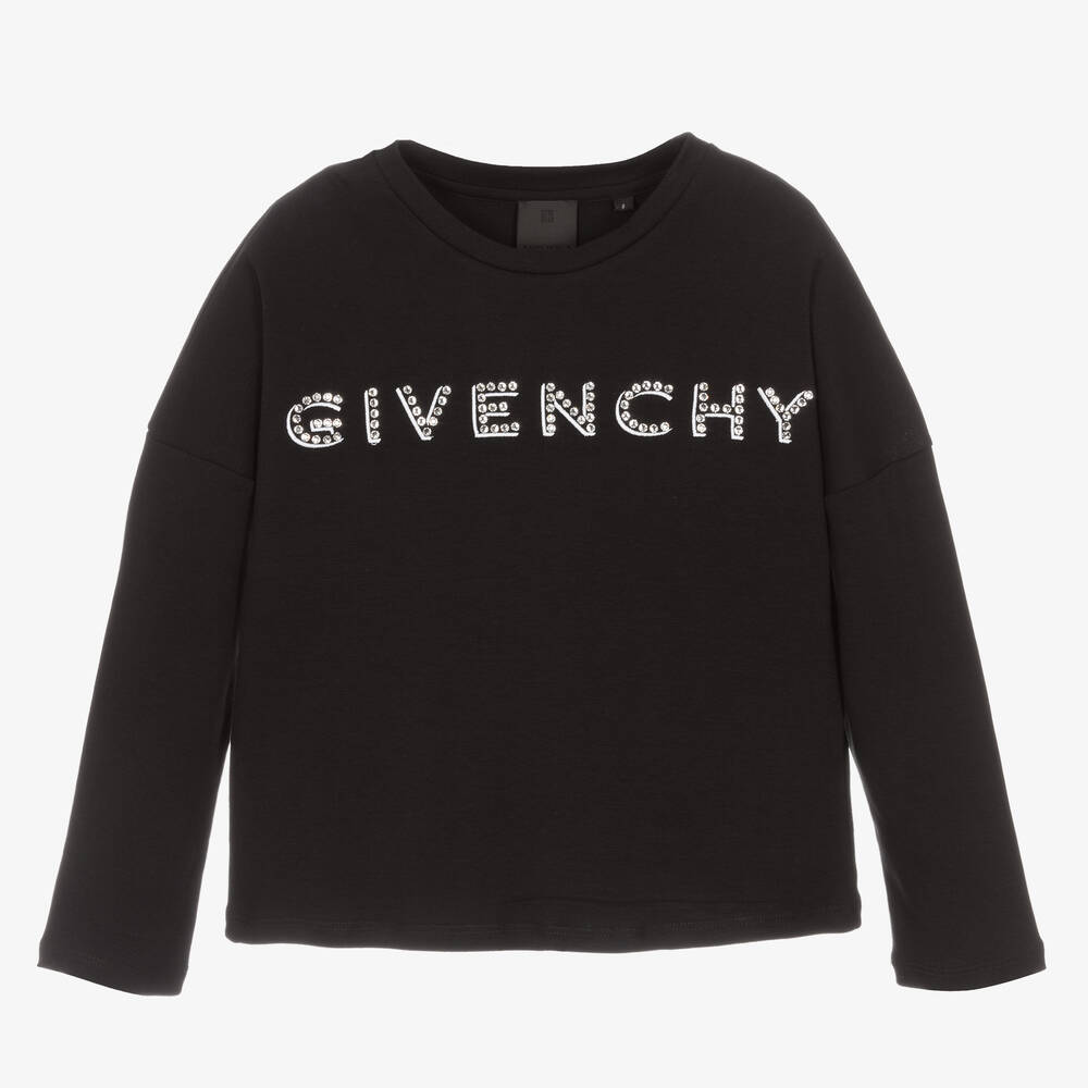 Givenchy - Teen Girls Swarovski Logo Top | Childrensalon