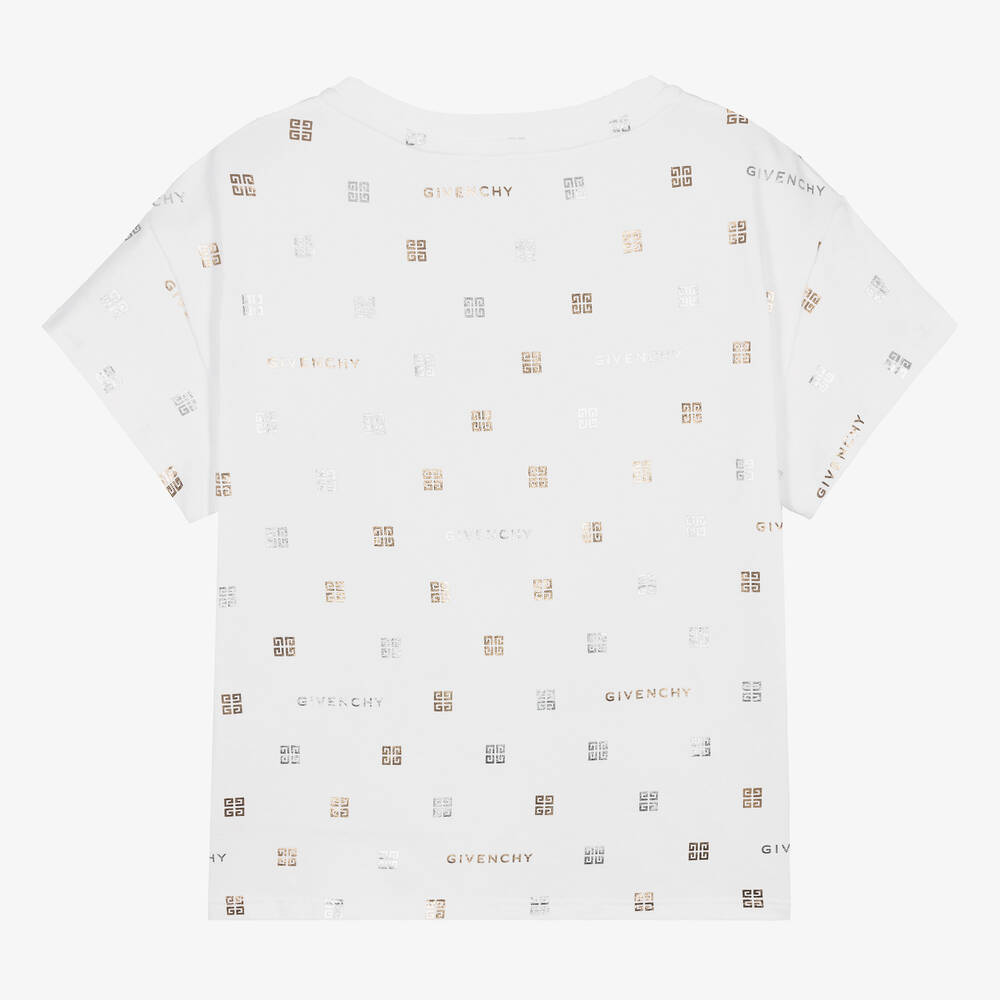 Givenchy-Teen Girls White 4G Cotton T-Shirt | Childrensalon Outlet