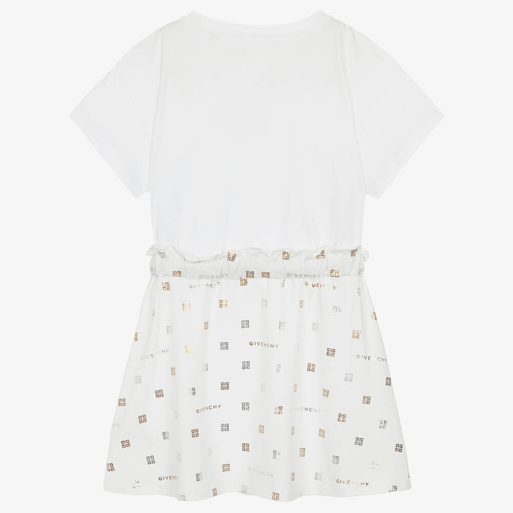 Givenchy-Teen Girls White 4G Print Dress | Childrensalon Outlet