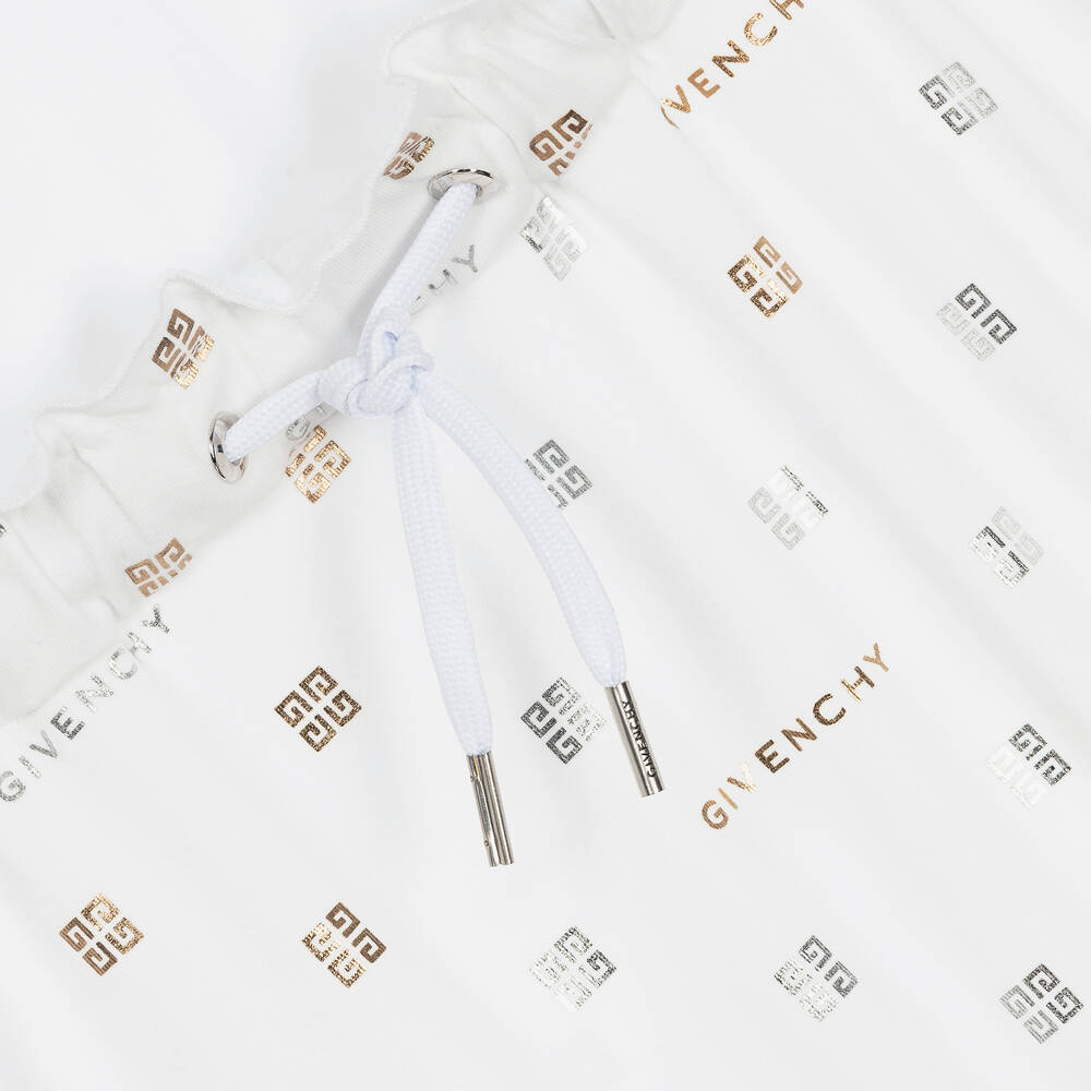 Givenchy-Teen Girls White 4G Print Dress | Childrensalon Outlet