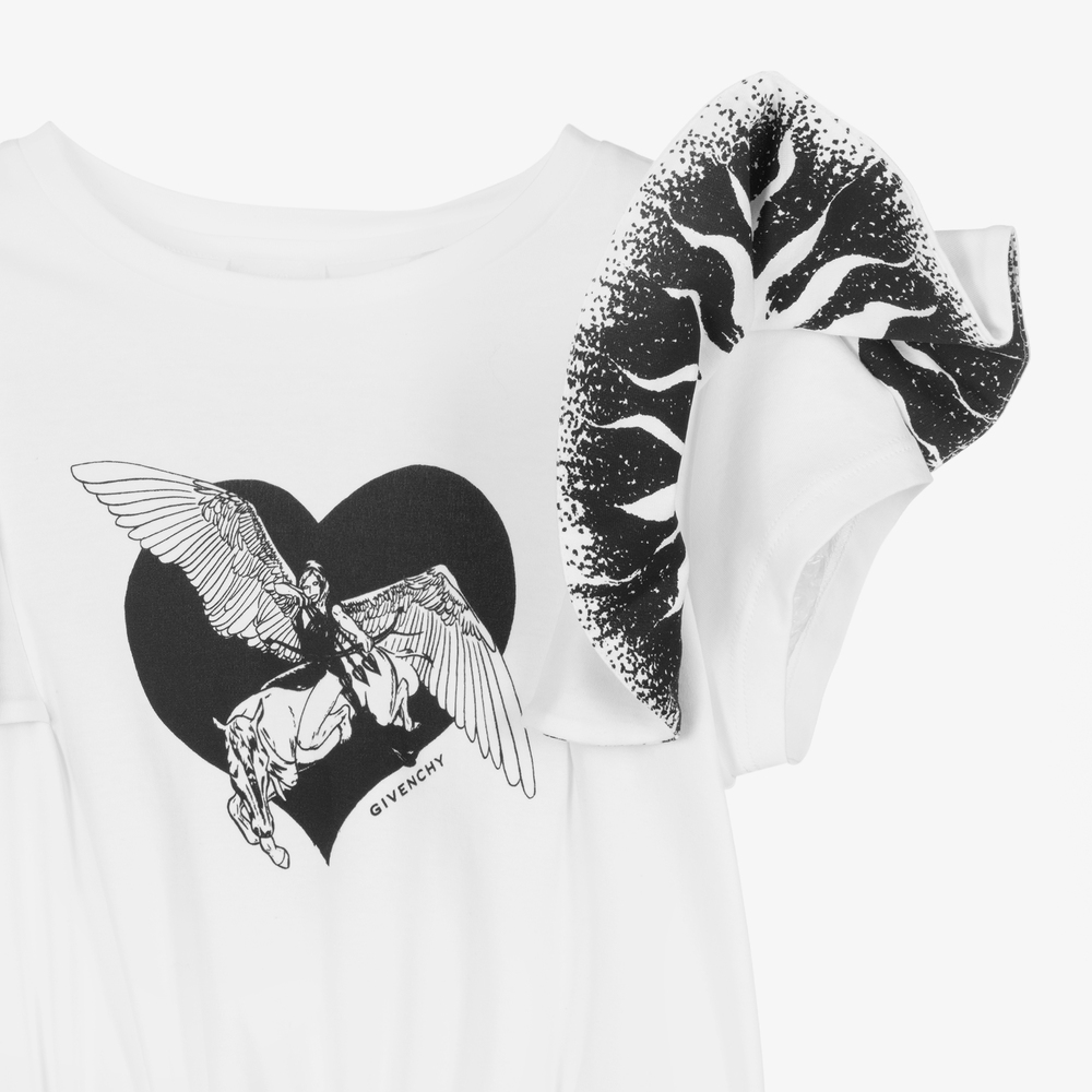 Givenchy-Белое платье из джерси для девочек-подростков | Childrensalon Outlet