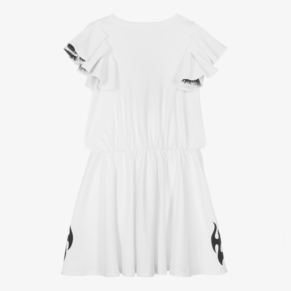 Girls white jersey dress deals