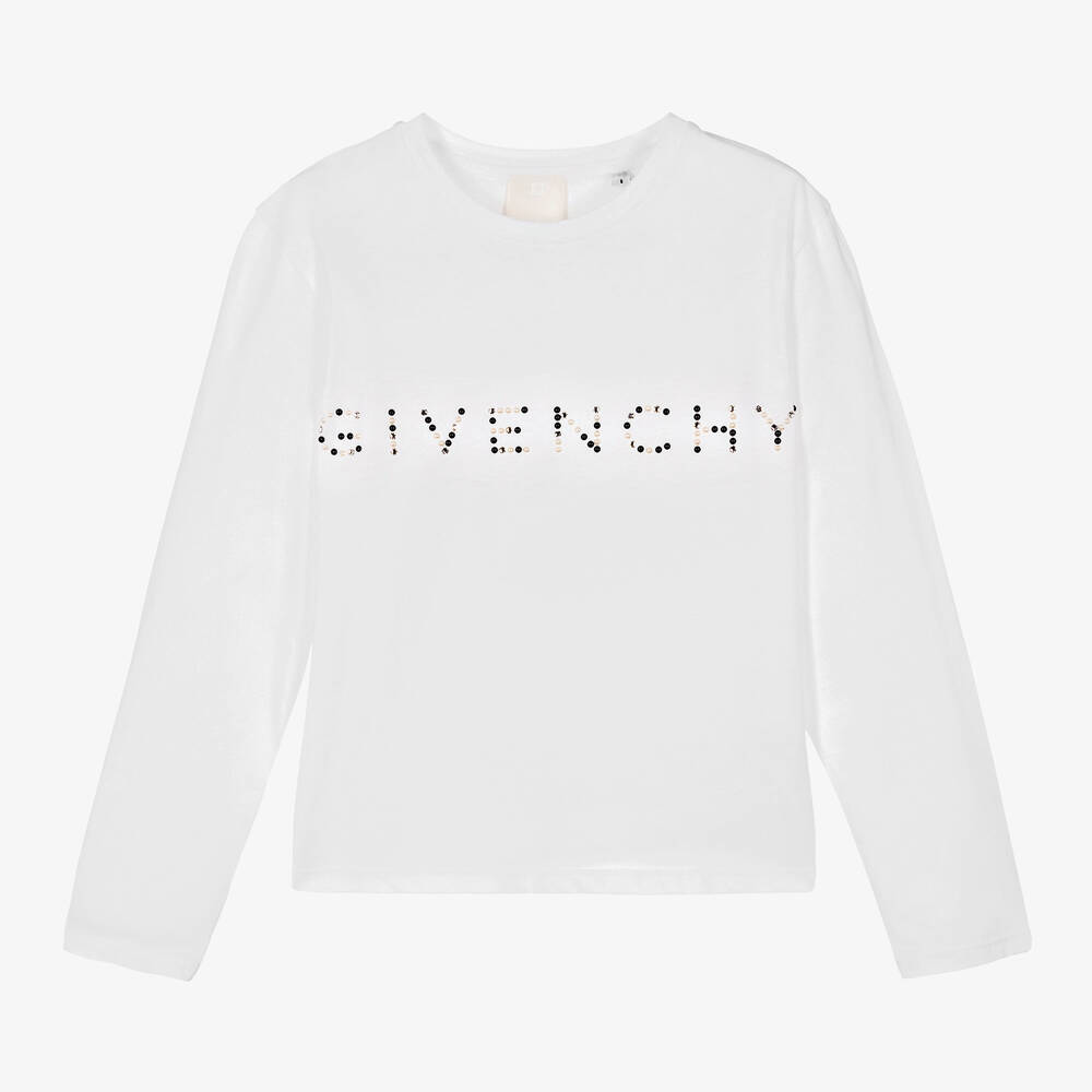 Givenchy Haut blanc Swarovski pour ado fille Childrensalon Outlet