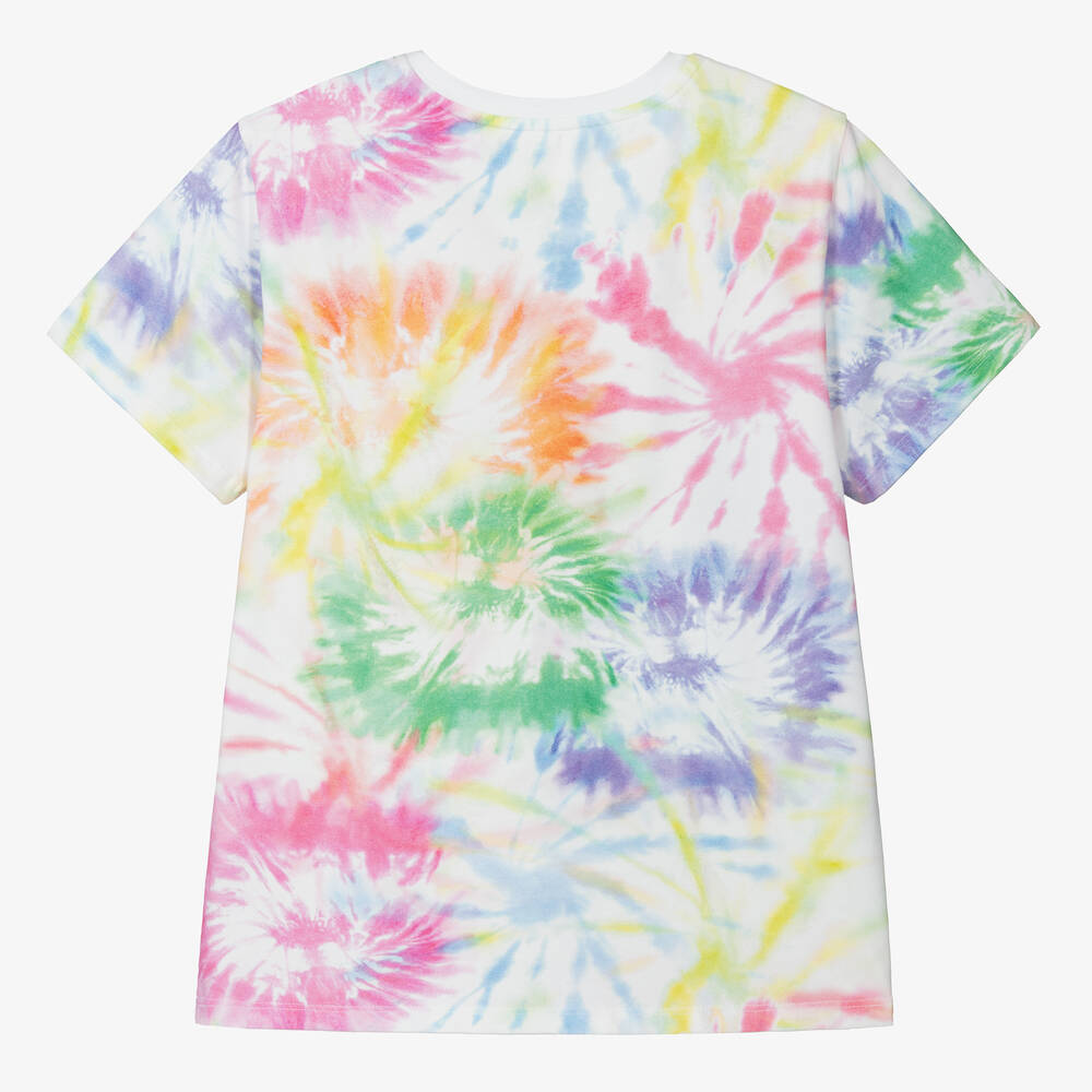 Givenchy-Teen Girls White Tie-Dye T-Shirt | Childrensalon Outlet