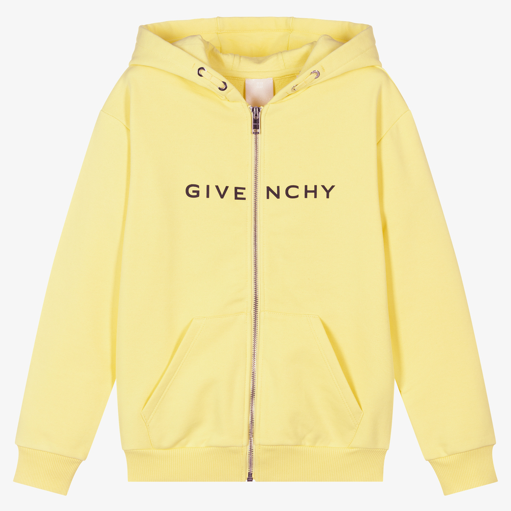 Givenchy - Teen Girls Yellow Logo Hoodie | Childrensalon