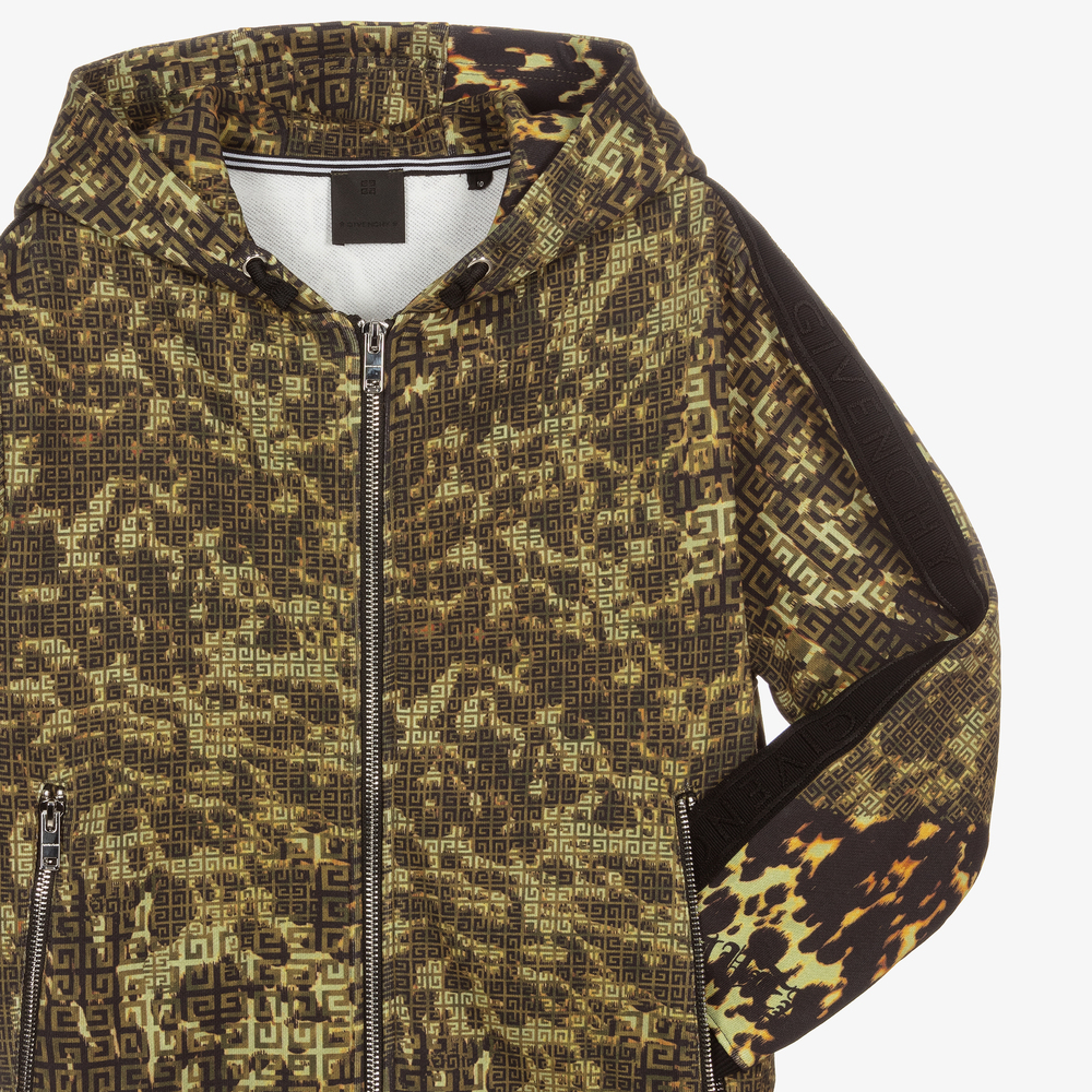 Givenchy-Зеленая худи камуфляжной расцветки для подростков | Childrensalon Outlet