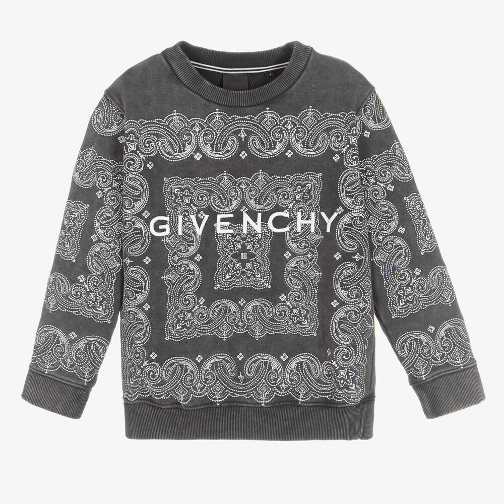 Givenchy - Teen Grey Bandana Sweatshirt | Childrensalon