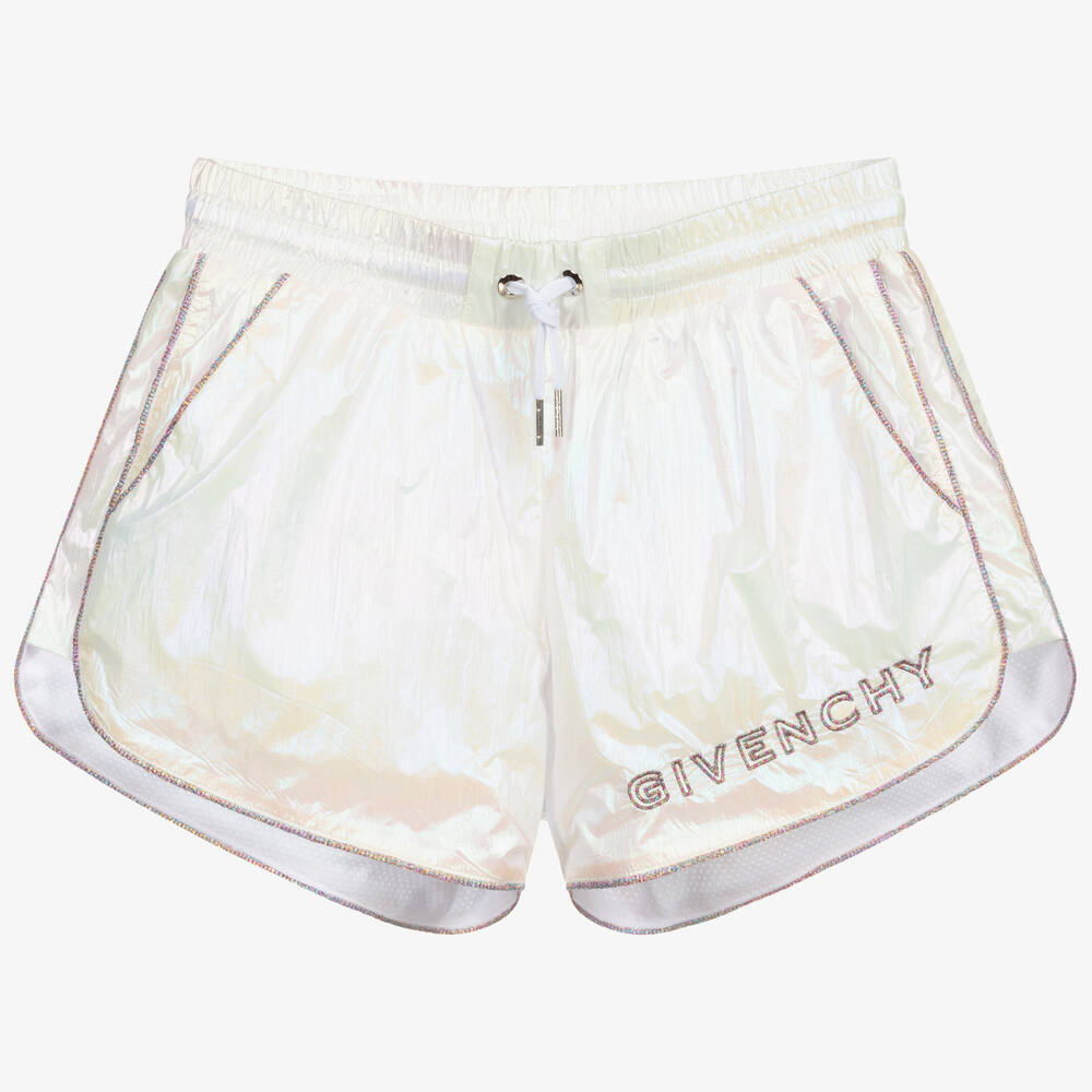 Givenchy-Teen Iridescent Logo Shorts | Childrensalon Outlet
