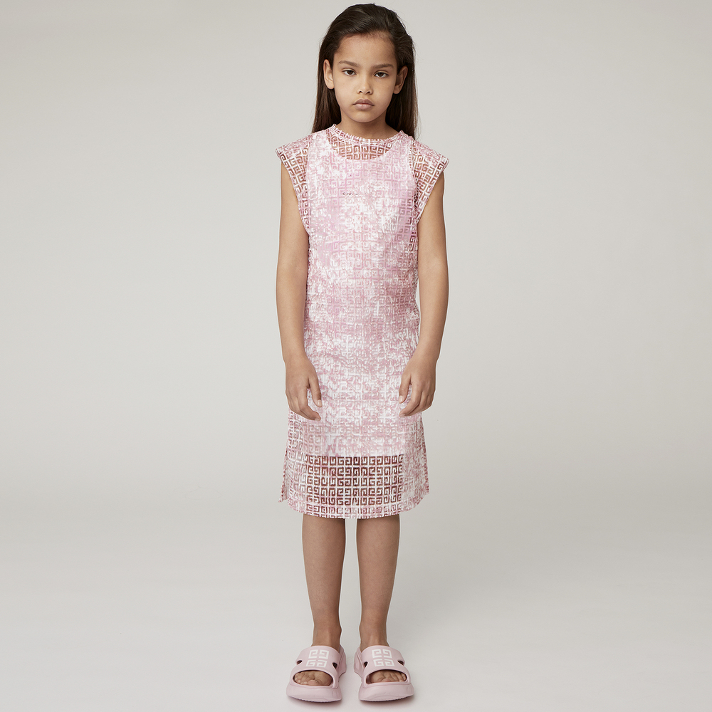 Givenchy Teen Pink 4G Logo 2 in 1 Dress Childrensalon Outlet
