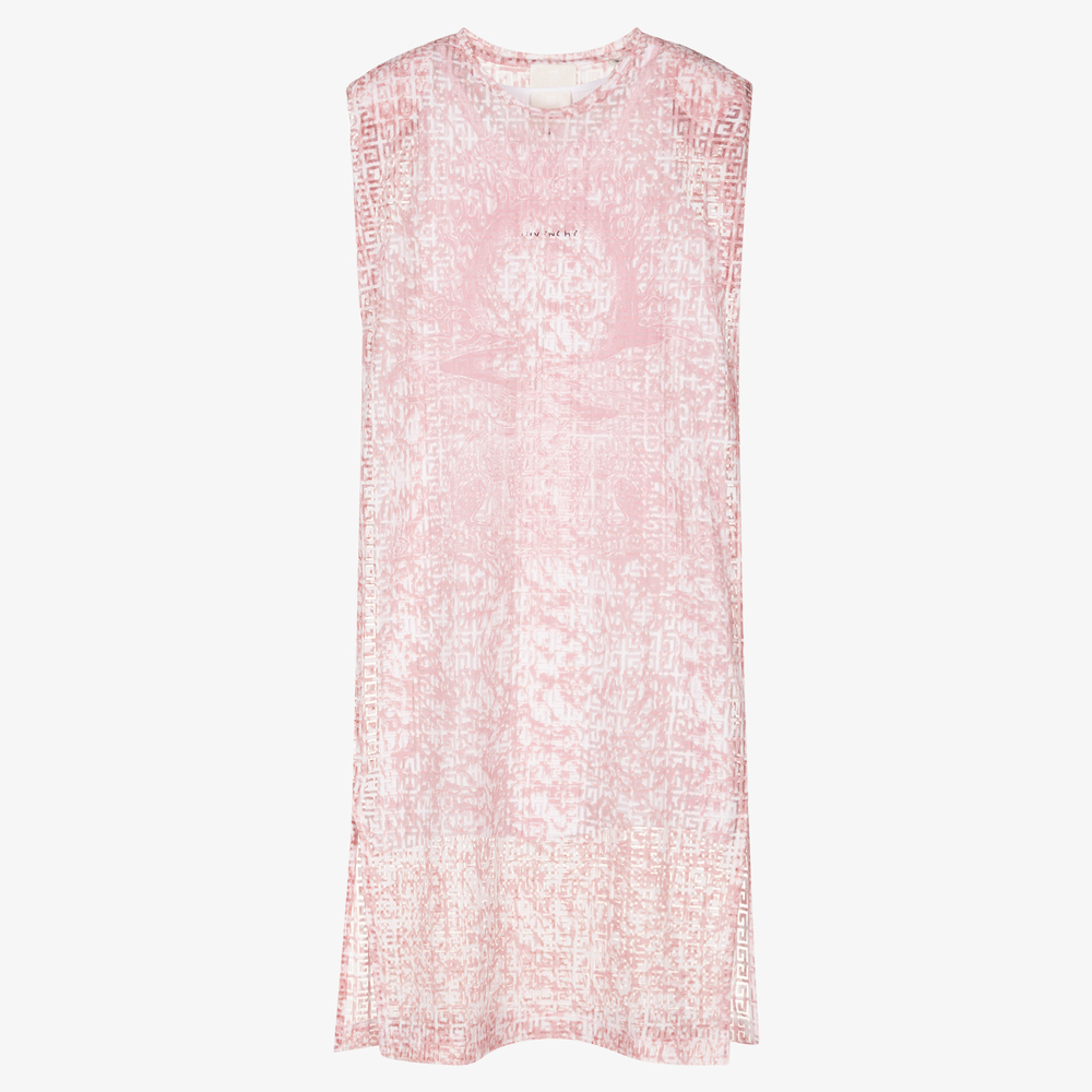 Givenchy-Розовое платье 2-в-1 с принтом 4G для подростков | Childrensalon Outlet