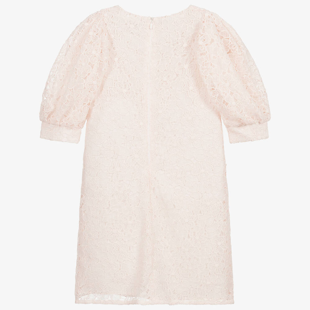 Givenchy-Розовое кружевное платье с цветами для подростков | Childrensalon Outlet