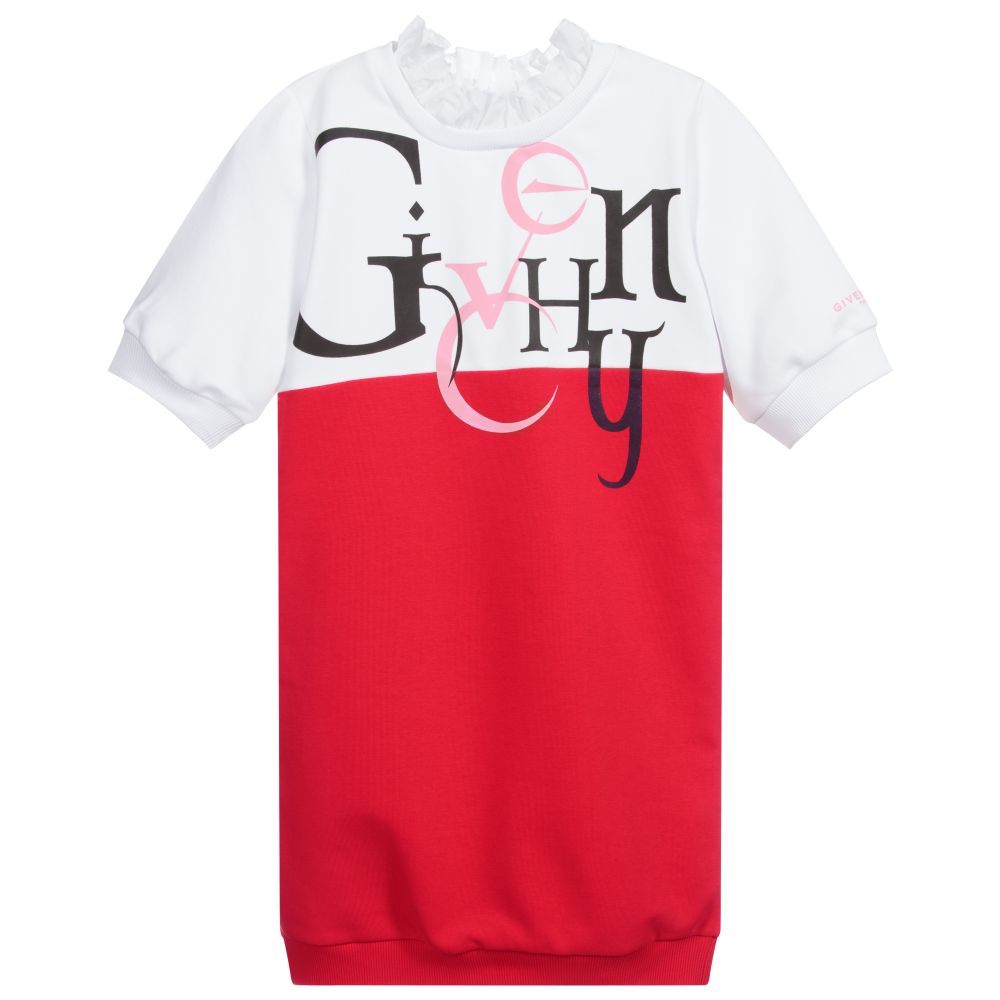 Givenchy Teen Red White Logo Dress Childrensalon Outlet
