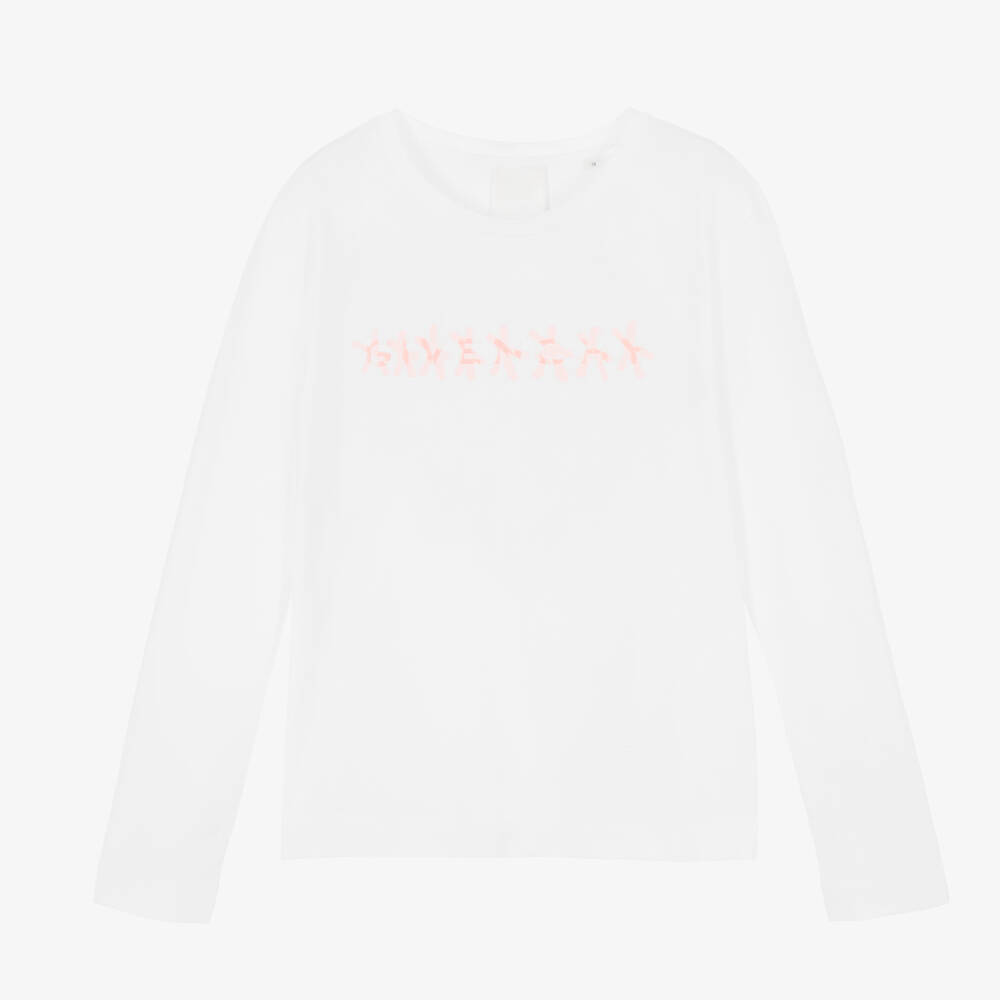 Givenchy - Teen White Chito Heart 4G Top | Childrensalon
