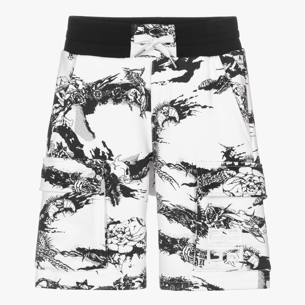 Givenchy - Teen White Cotton Shorts | Childrensalon