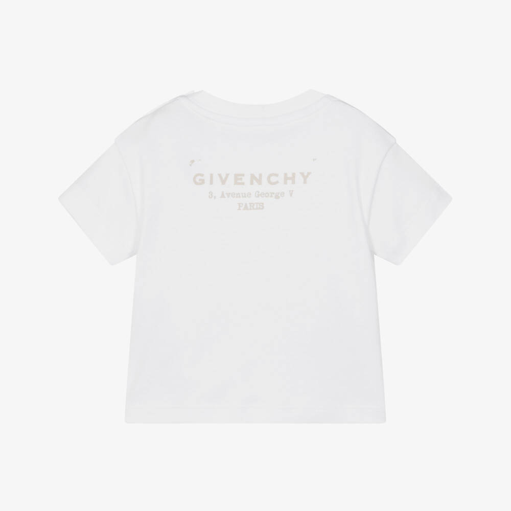 Givenchy-White Branded Tee | Childrensalon Outlet