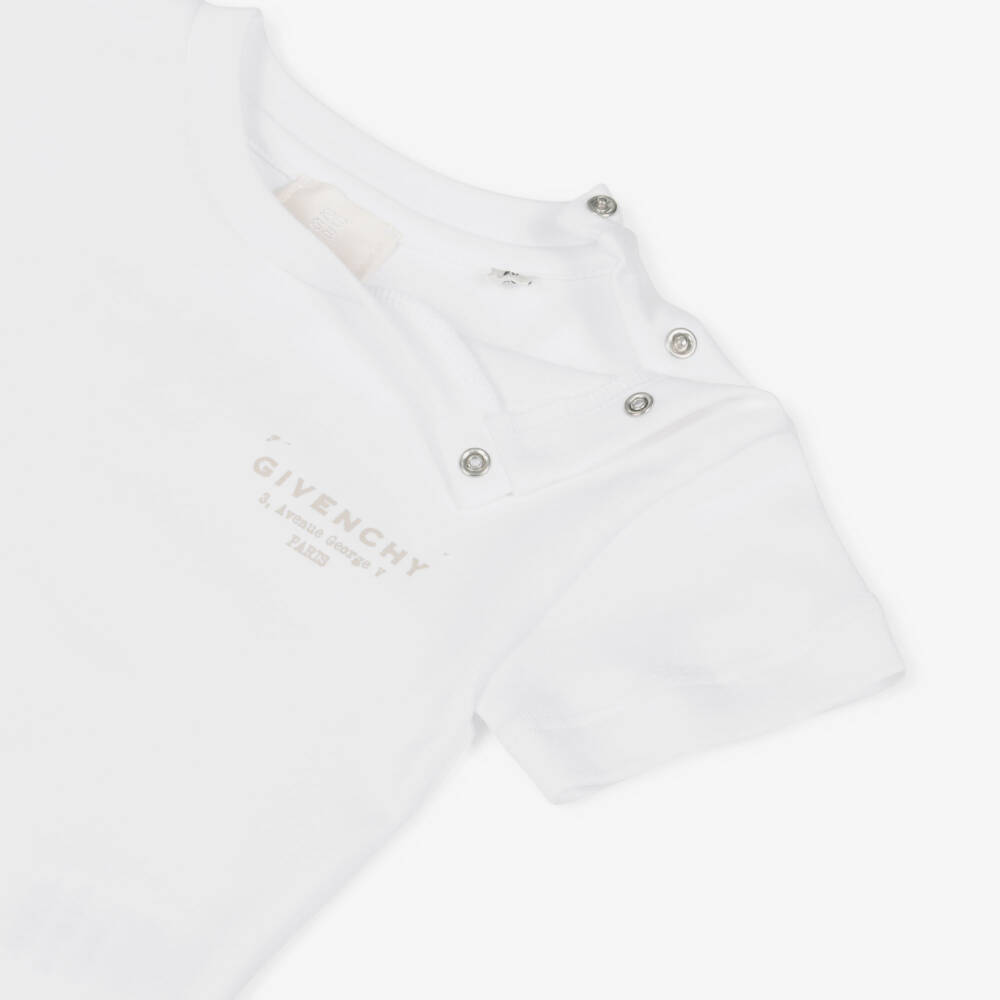 Givenchy-White Branded Tee | Childrensalon Outlet