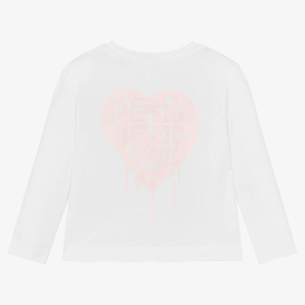 Givenchy-White Chito Heart 4G Top | Childrensalon Outlet
