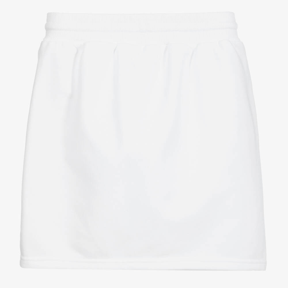 Givenchy-Белая хлопковая юбка с логотипом | Childrensalon Outlet