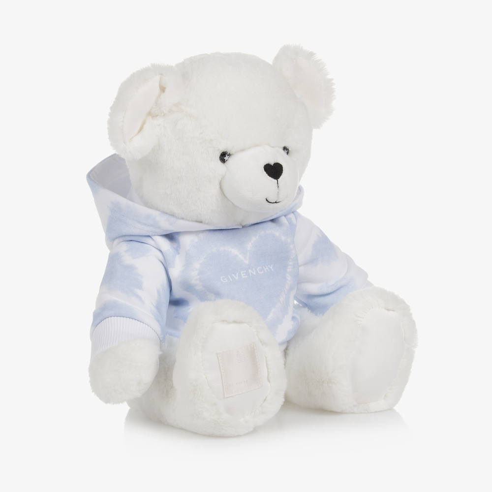 Givenchy - White Heart Hoodie Bear (30cm) | Childrensalon