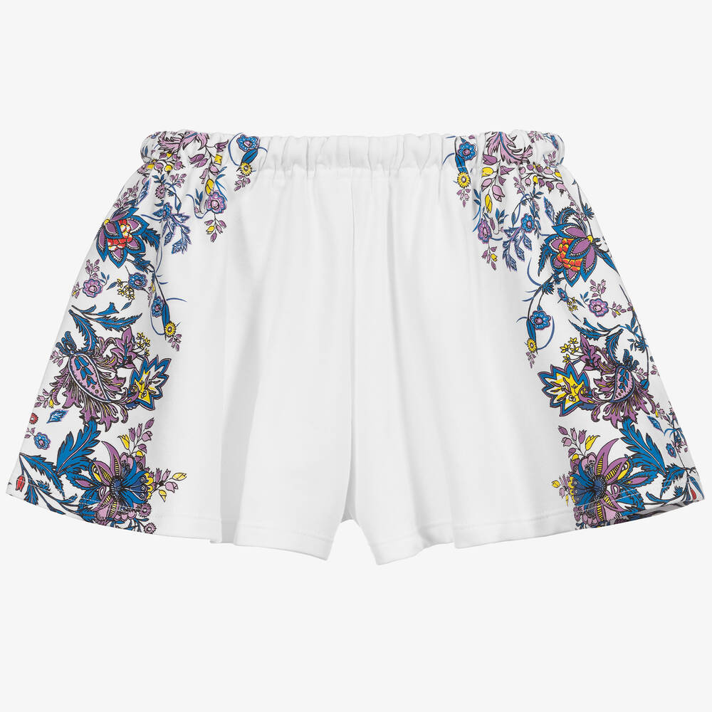 Givenchy-White Jersey Culotte Shorts | Childrensalon Outlet