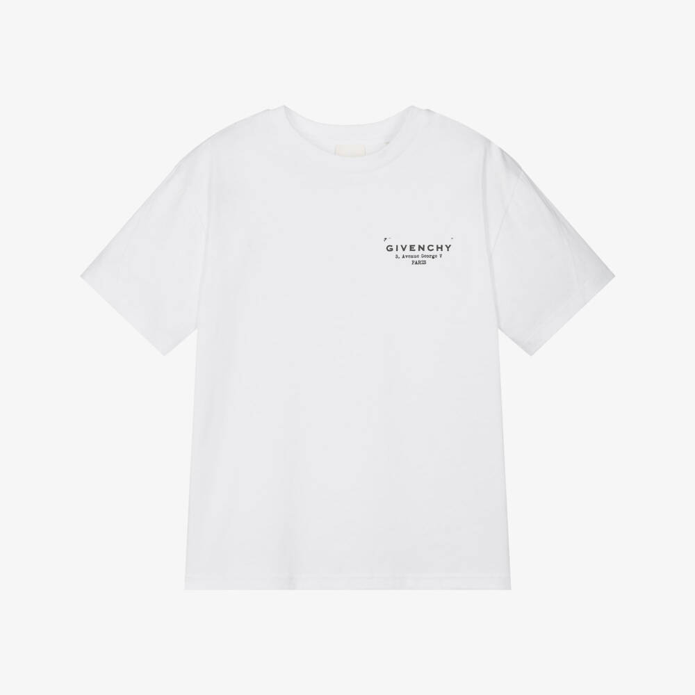 Givenchy-White Logo T-shirt | Childrensalon Outlet