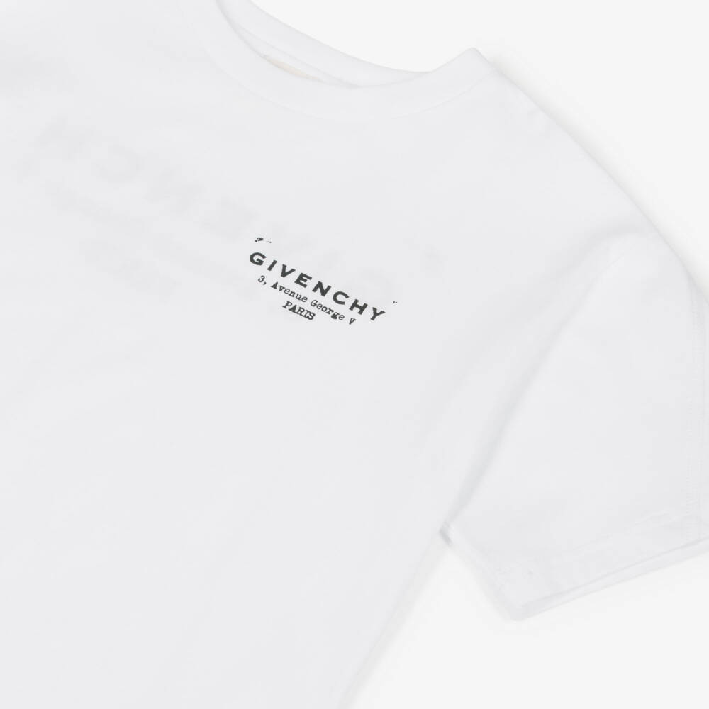 Givenchy-White Logo T-shirt | Childrensalon Outlet