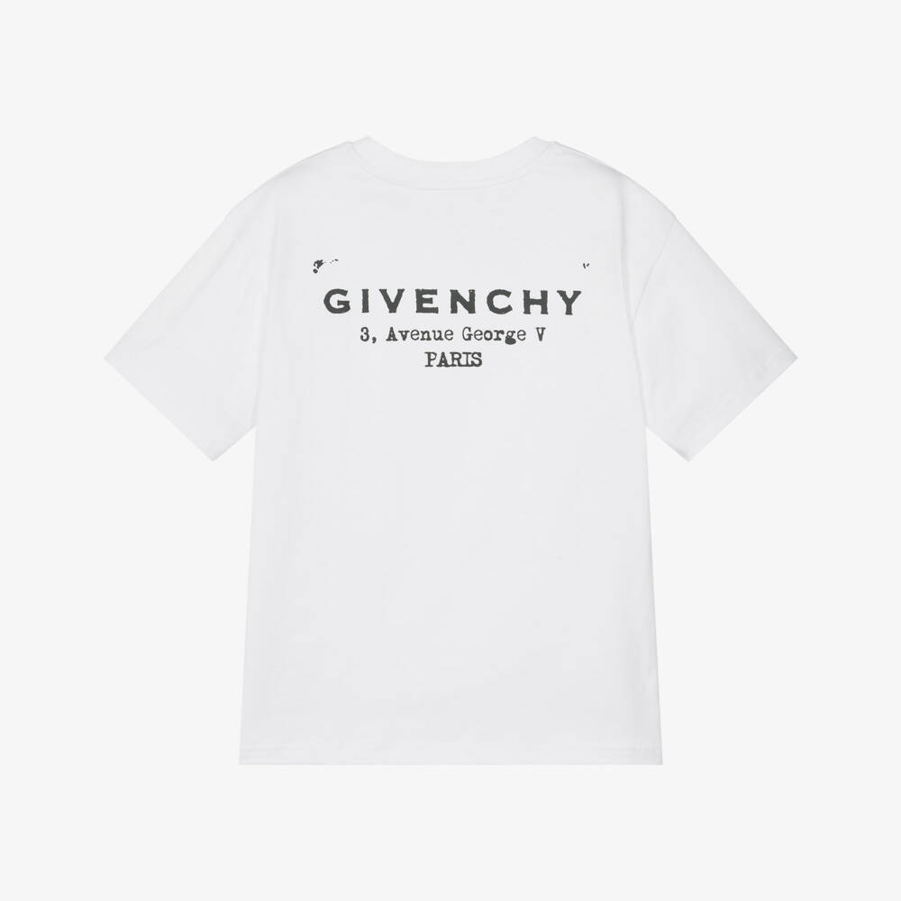 Givenchy-White Logo T-shirt | Childrensalon Outlet