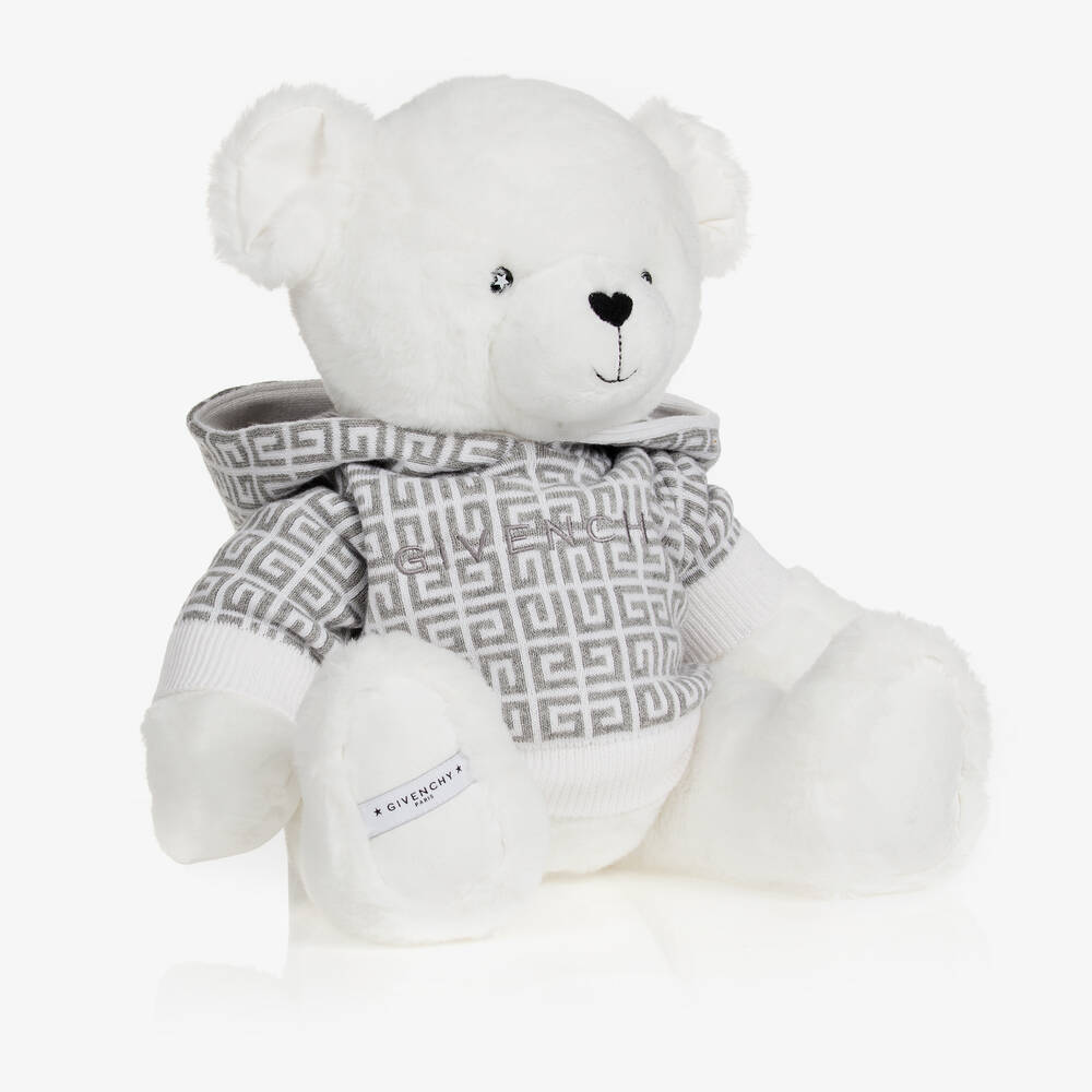 Givenchy - White Logo Teddy Bear (44cm) | Childrensalon