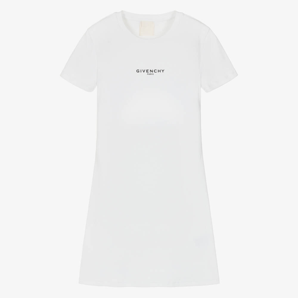 Givenchy-White Stretch Cut Out Back Dress | Childrensalon Outlet