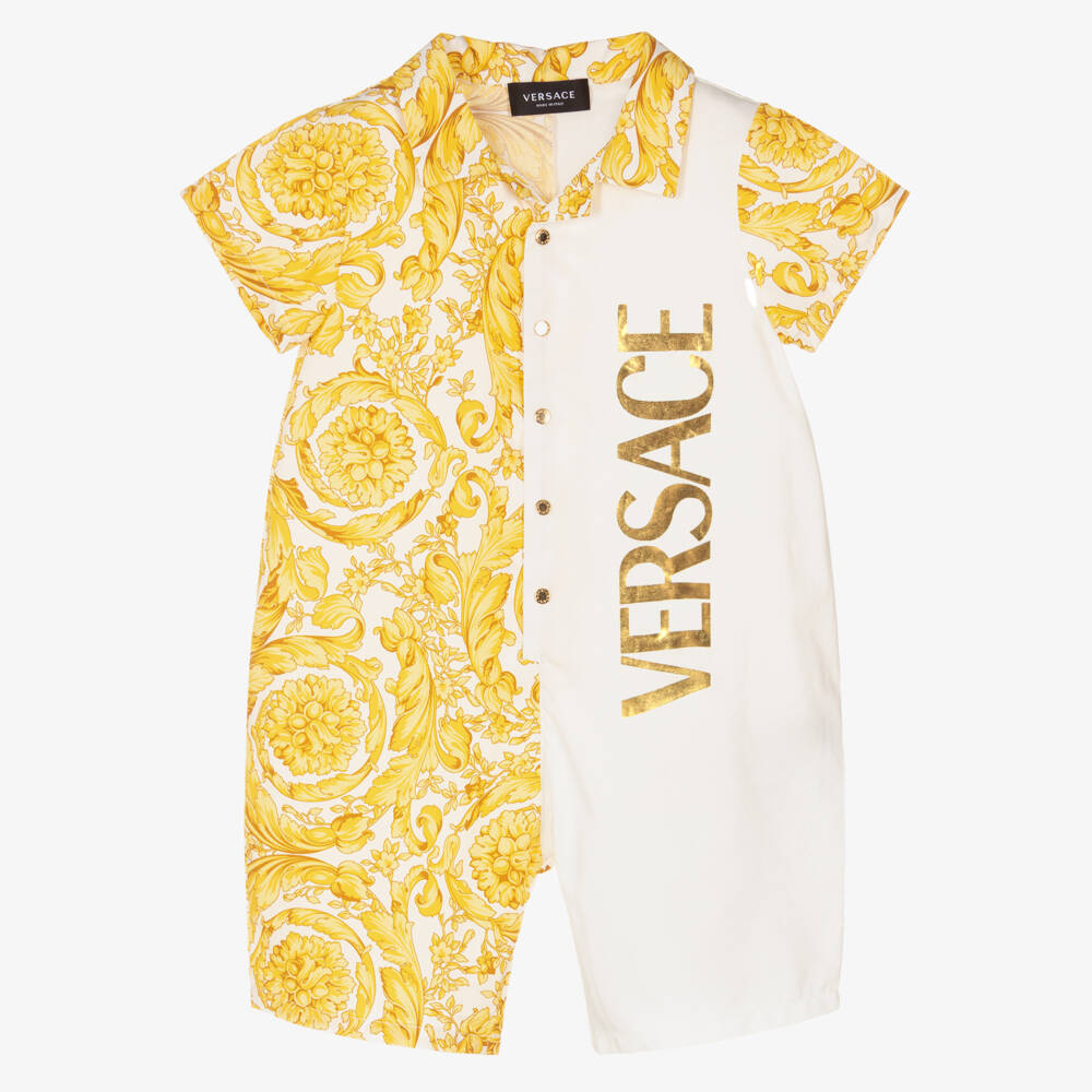 Versace-Gold Barocco Baby Shortie | Childrensalon Outlet