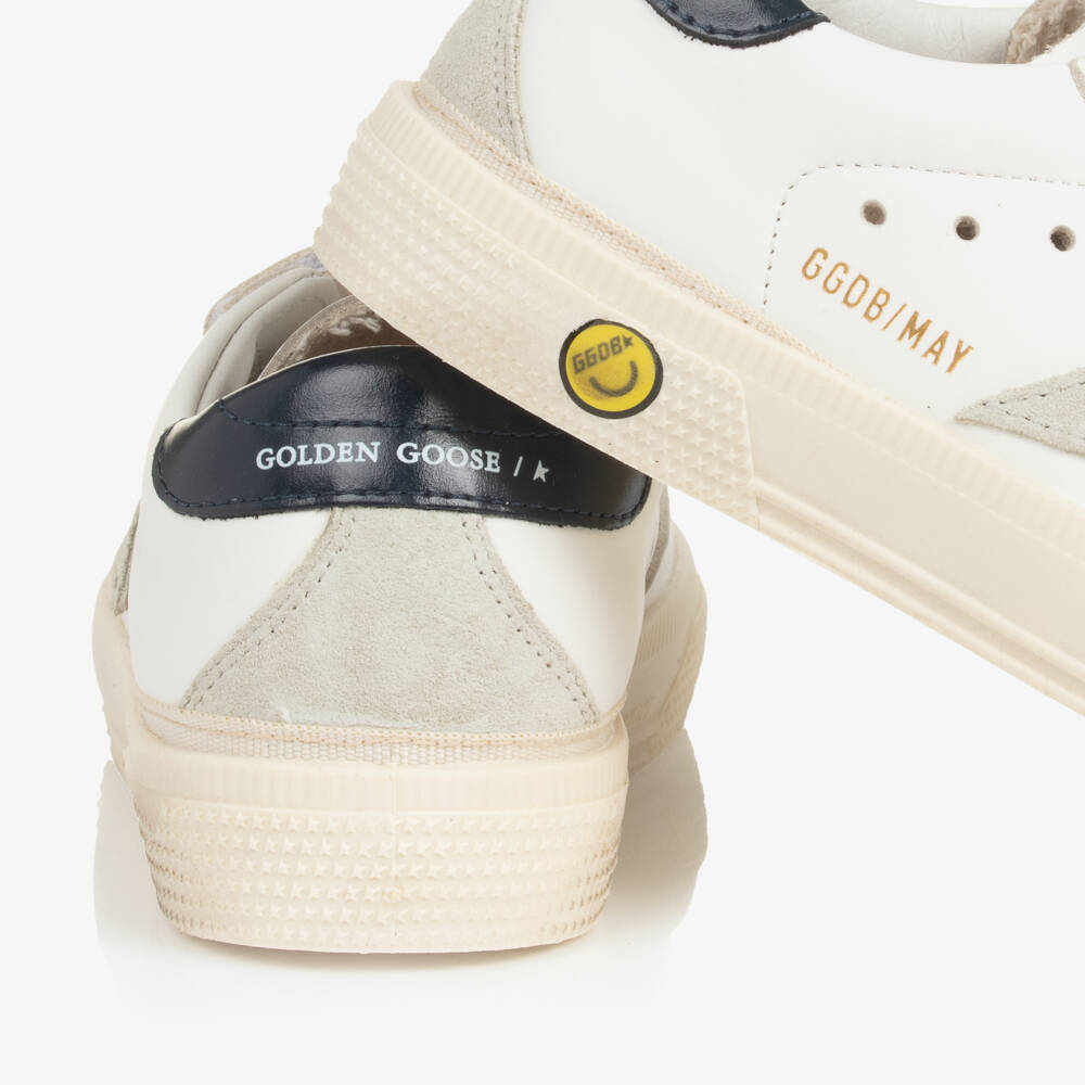 Golden Goose-Boys Luxe White Velcro Sneakers | Childrensalon Outlet