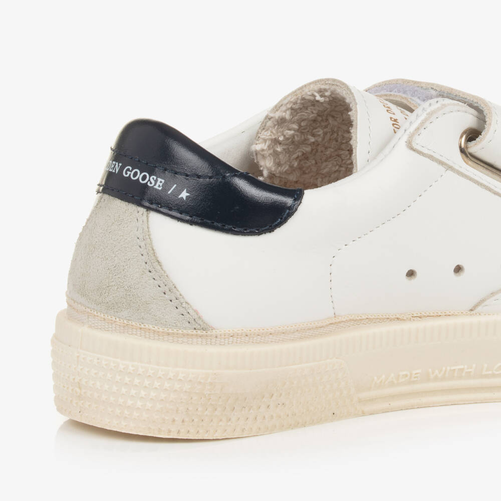Golden Goose-Boys Luxe White Velcro Sneakers | Childrensalon Outlet