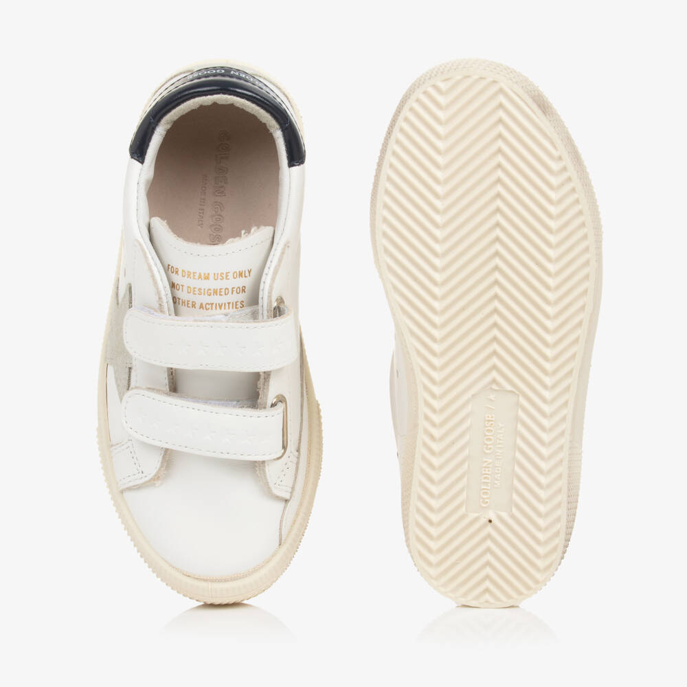Golden Goose-Boys Luxe White Velcro Sneakers | Childrensalon Outlet