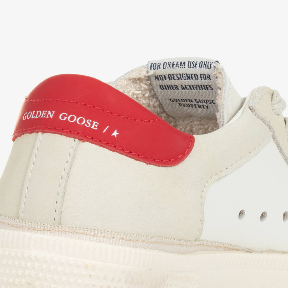 Golden Goose-Boys Red & White Leather Sneakers | Childrensalon Outlet